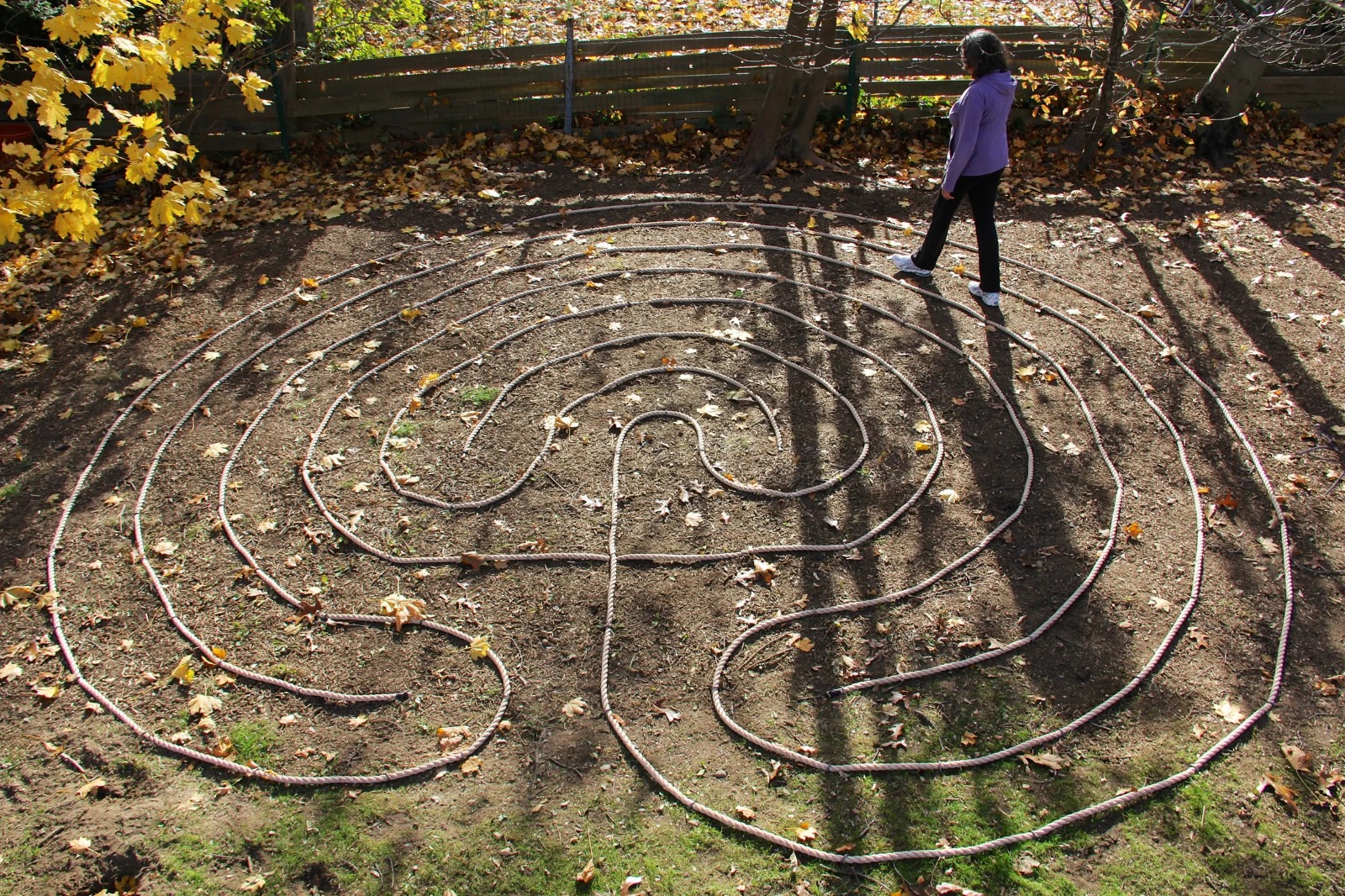 Mindfulness labyrinth path